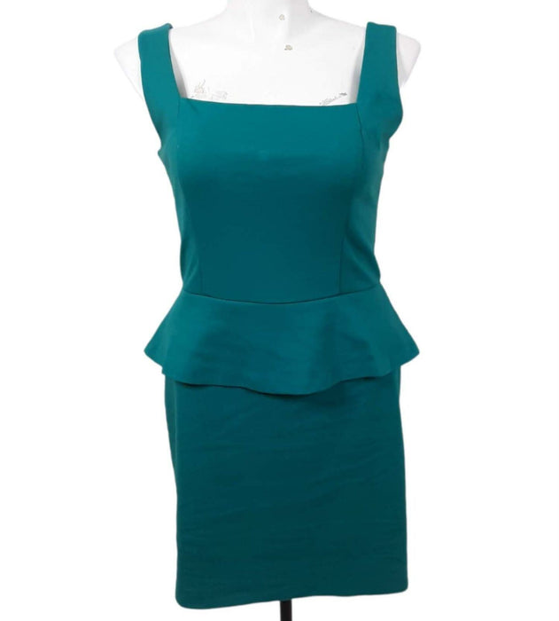 Eci NY Women's Green Sleeveless Bodycon Ruffle Waist Dress (Size: 14)