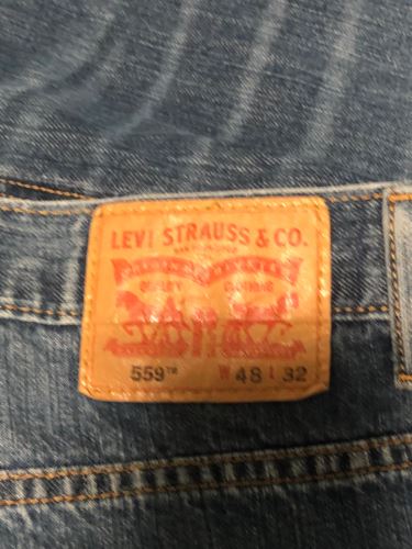 Levi's 559 Relaxed Straight Fit Med Wash Blue Jeans Men (Size: 48 x 32) 5592785