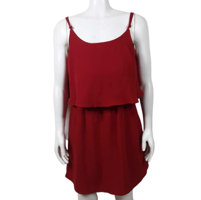 Tobi Women's Red Off Shoulder Keyhole Dress (Size: M)