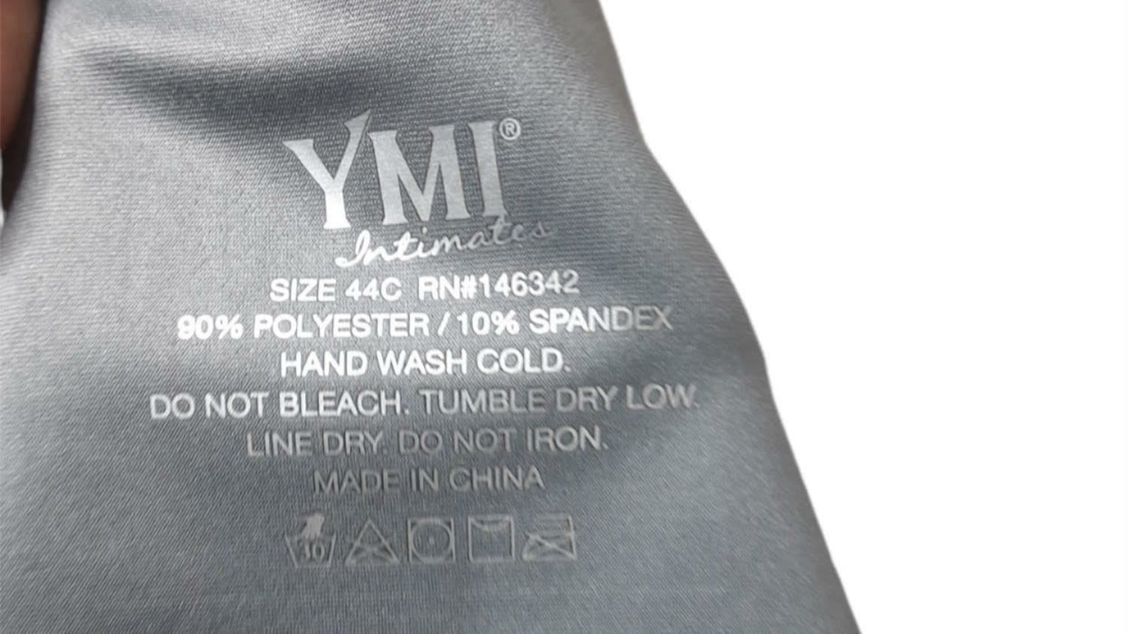 YMI Women's Gray Adjustable Strap Under Wire Bra  (Size: 44C)