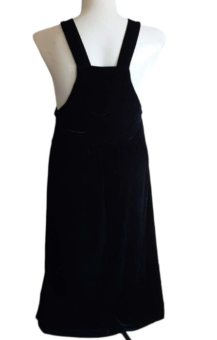 Carol Anderson California Women's Blue Velvet Bib Overall Dress Dress (Size: M)