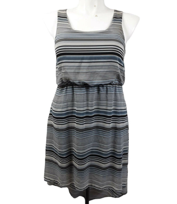 Delirious LA Women's Black/White Stripe keyhole Sleeveless Dress (Size: L)