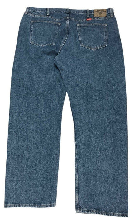 Wrangler Five Star Relaxed Fit Medium Wash Blue Jeans Men's (Size: 42 x 32)