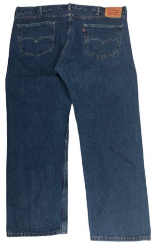 Levi's 505 Regular Fit Dark Stone Wash Blue Jeans Men's (Size: 44 x 30) 5054886