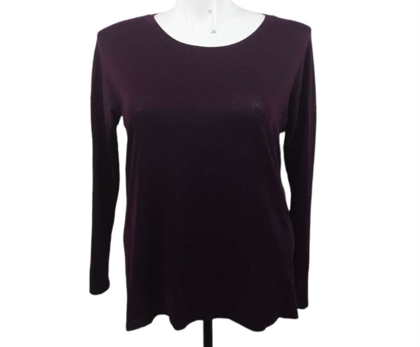 Stylus Women's Purple Long Sleeve Top (Size: L)