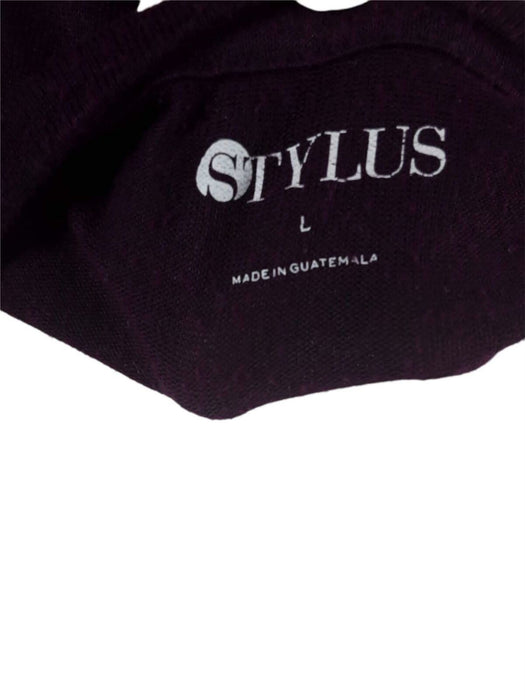 Stylus Women's Purple Long Sleeve Top (Size: L)