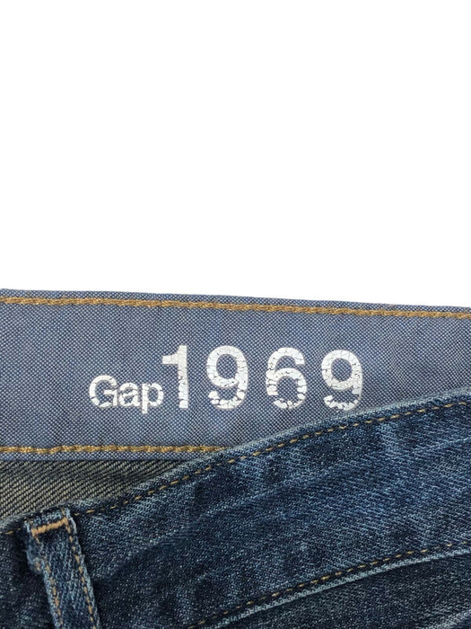 Gap 1969 Slouchy Skinny Fit Dark Wash Blue Jeans Men's (Size: 32 /14)