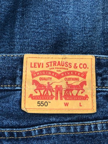 Levi's 550 Relaxed Fit Dark Stone Wash Blue Jeans Men's (Size: 48 x 29) 5504886