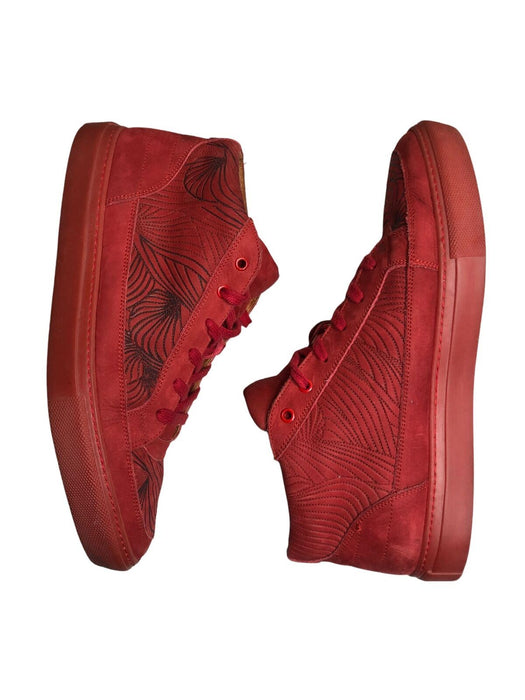 Steve Madden Plasma Art Red Soft Leather Shakeup Sneaker Shoes Men's (Size: 11)