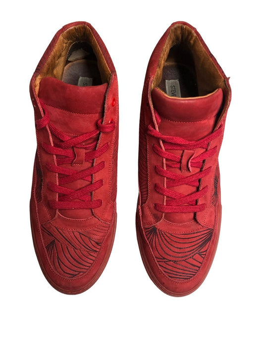 Steve Madden Plasma Art Red Soft Leather Shakeup Sneaker Shoes Men's (Size: 11)