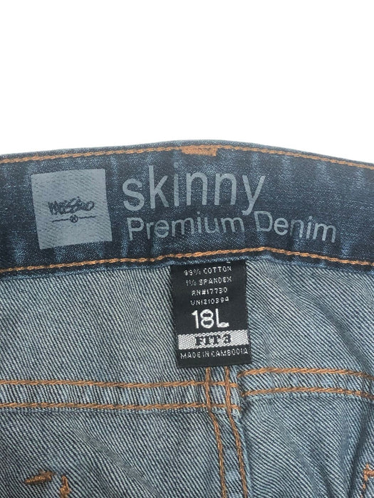 Mossimo Skinny Fit Premium Denim Stretch Dark Wash Blue Jeans Men's (Size: 18L)