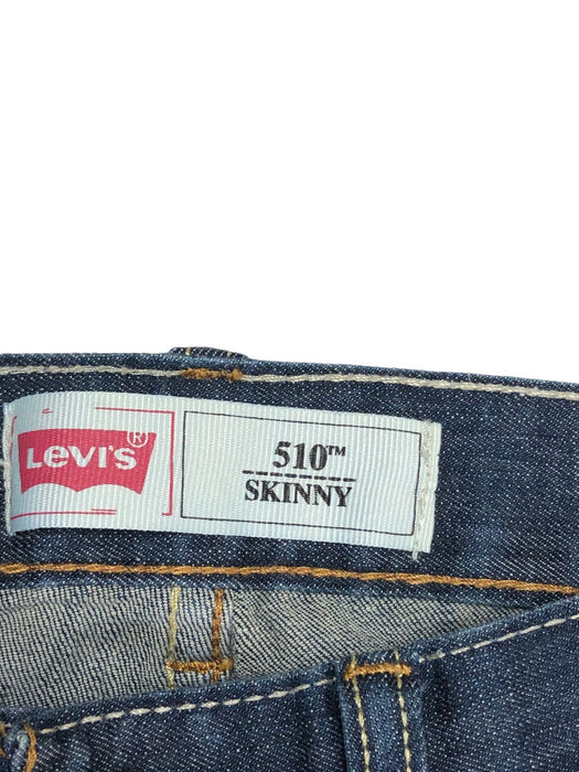 Levi's 510 Skinny Fit Dark Wash Blue Jeans Youth (Size: 18R)