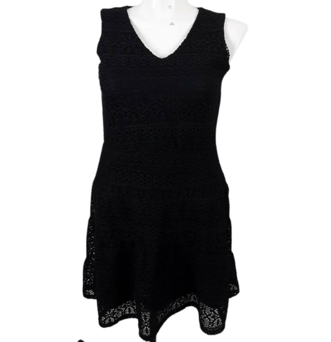 Emma & Michele Black Lace Sleeveless Dress (Size: L)