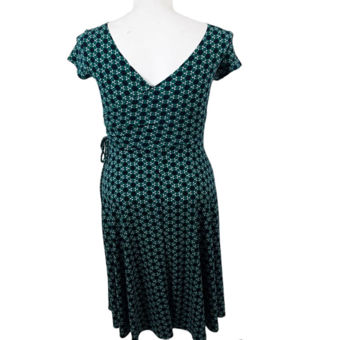 New York & Co. Women's Green Tie V-Neck Dress (Size: M)