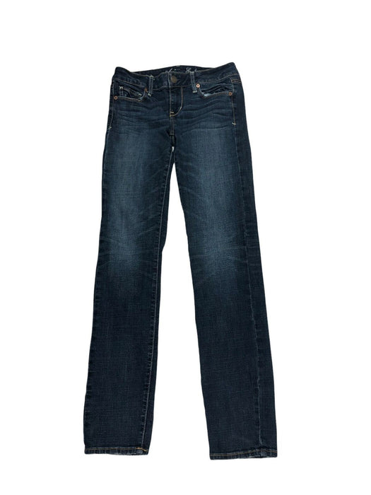 American Eagle Stretch Skinny Fit Dark Wash Blue Jeans Women's (Size: 4)