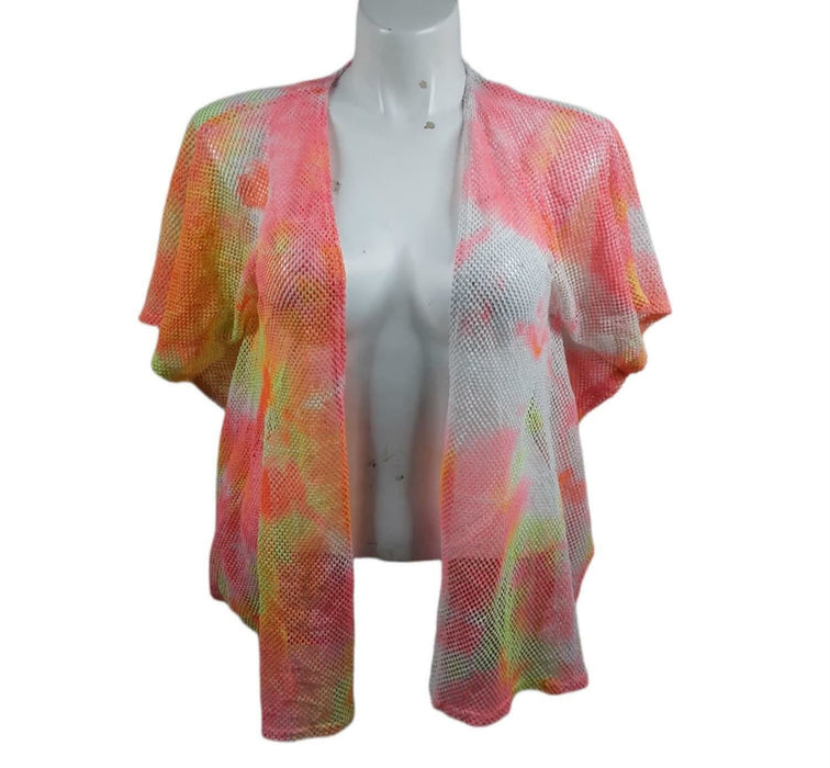 Rainbow Women's multicolor Net Swimsuit Cover Up (Size: M)