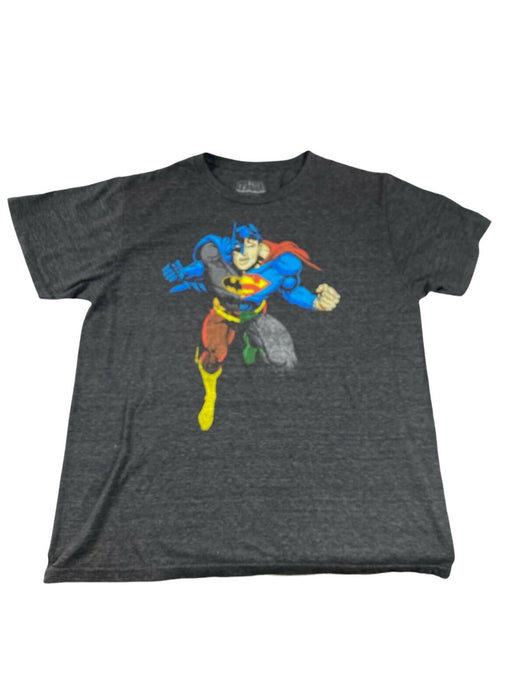 Justice League Men's Gray Batman Vs Superman T-Shirt (Size: L)