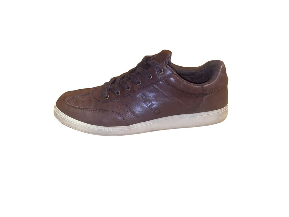 Polo Ralph Lauren Men's Hereford II Leather Sneaker Dark Brown (Size: 11.5 D)