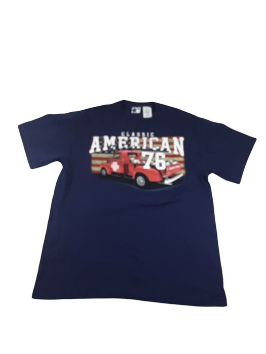 Stars Men's Blue "Classic American" Short Sleeve T-Shirt (Size: L/42-44)