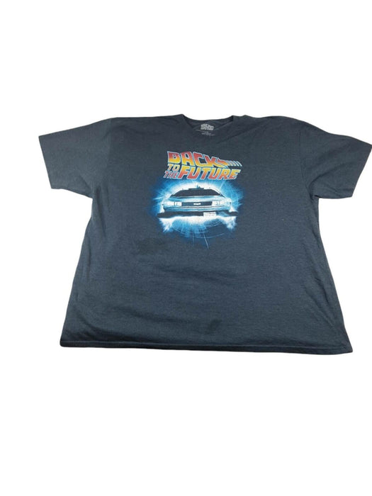 Back To The Future Men's Blue Short Sleeve T-Shirt (Size: 4XLB)