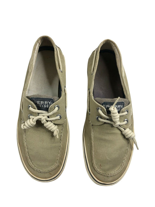 Sperry Leeward 2 Eye Top-Sider Olive Green Boat Shoes Men's (Size: 9.5) 0777916