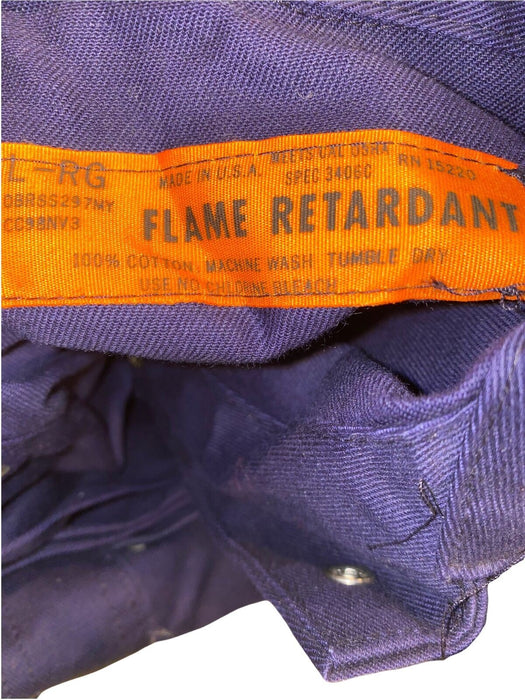 Flame Retartant Men's Coveralls Blue (Size: L)