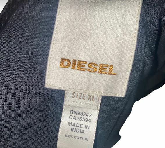Diesel Women's Moto Biker Cotton Denim Jacket Black (Size: XL)