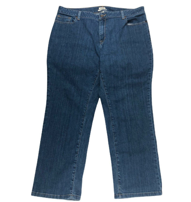 L.L. Bean Classic Fit Stretch Med Wash Blue  Jeans Women's (Size: 18P) 500328