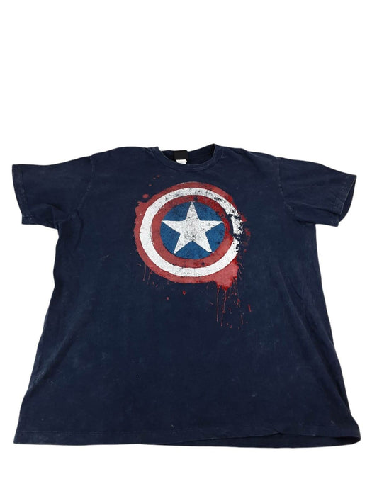 Marvel Men's Blue Captain America Avengers T-Shirt (Size: XL)