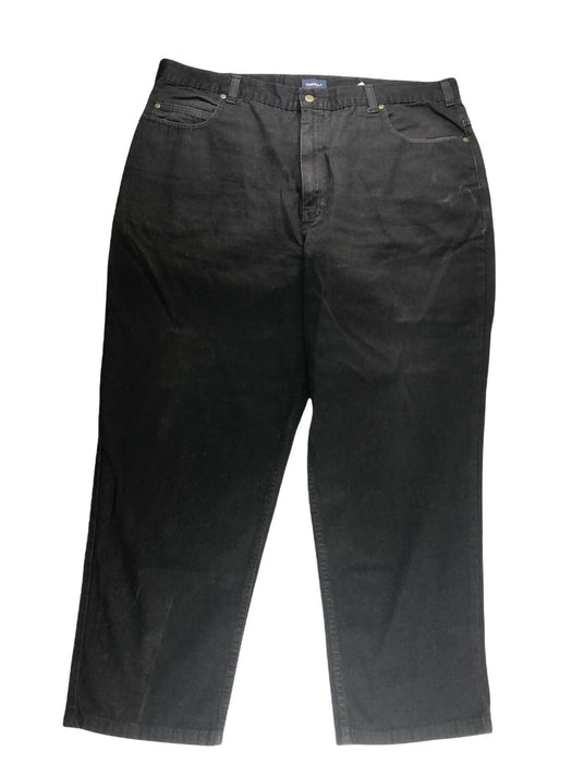 Harbor Bay Regular Straight Fit Dark Wash Black Jeans Men's (Size: 44 x 30)