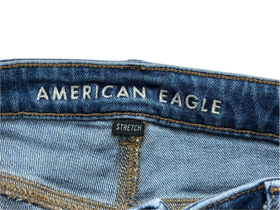 American Eagle Mom Stretch Medium Wash Blue Jeans Women's (Size: 12)