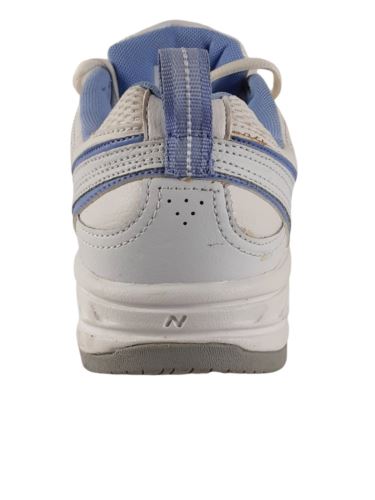 New Balance 409 White Blue Comfortable Walking Shoes Women's (Size: 9) WX409WL