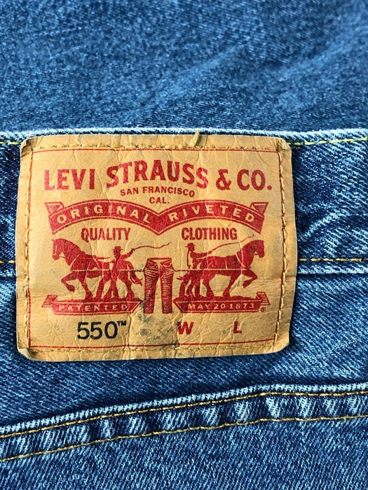 Levi's 550 Relaxed Fit Straight Dark Wash Jeans Men's  (Size: 42 x 32) 5500216