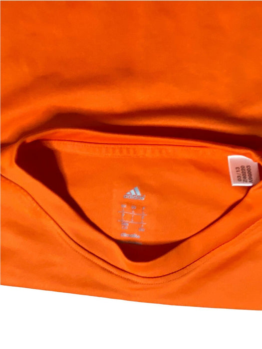 Adidas Men's Neon Orange Climate Training Short Sleeve T-Shirt (Size: L)
