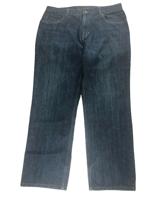 Old Navy Men's Straight Fit Dark Wash Jeans Dark Blue (Size: 36 x 32)