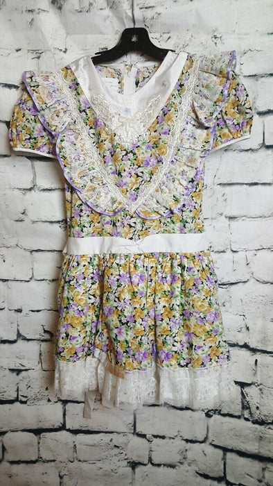 Kids Fashion Girl's Floral Petticoat Dress (Size:12)