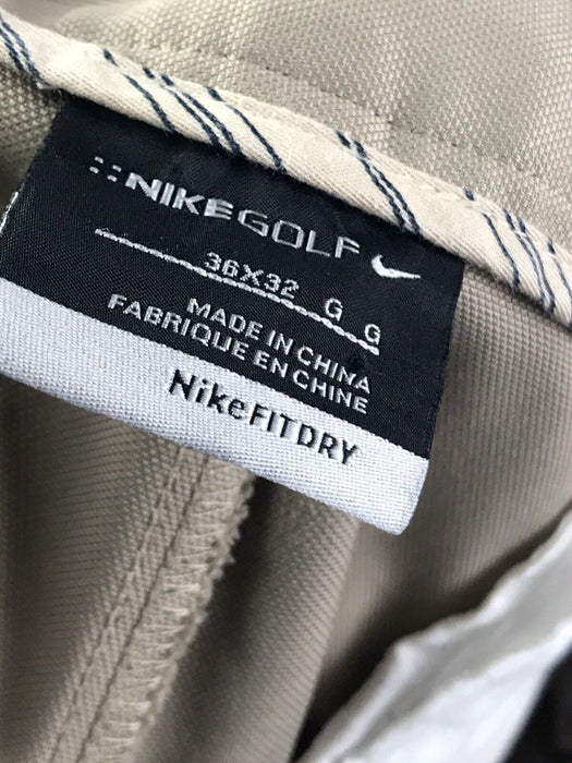 Nike Golf | Dri-fit Pleated Khaki Pants | Beige Men's (Size: 36/32)