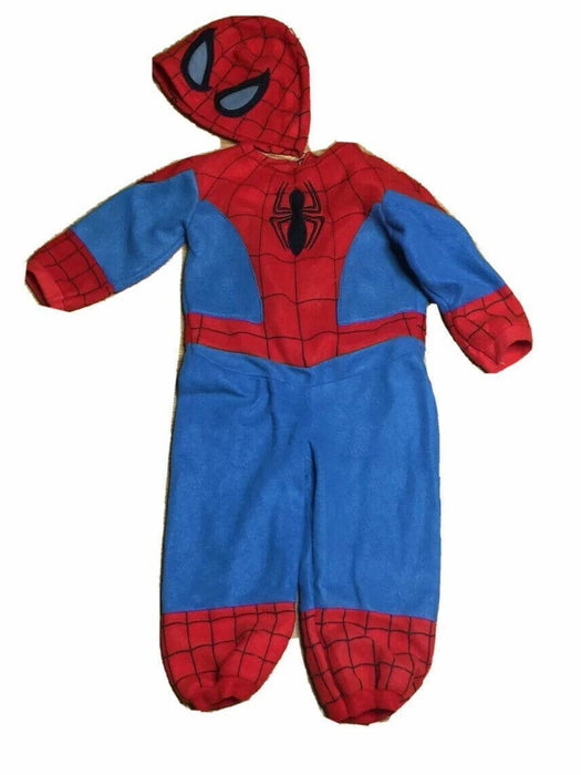 Rubies Marvel Spiderman Blue/Red One Piece W/ Beanie (Size: 7)