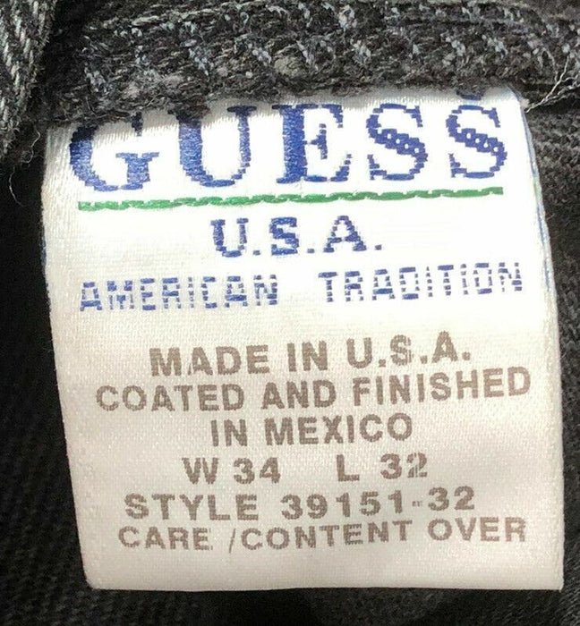 Guess 151 Relaxed Fit Jeans Dark Wash Black (Size: 34 x 32)