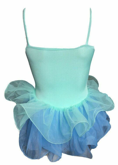 Curtain Call Costumes Green/Blue Sleeveless Tutu One Piece (Size: S)