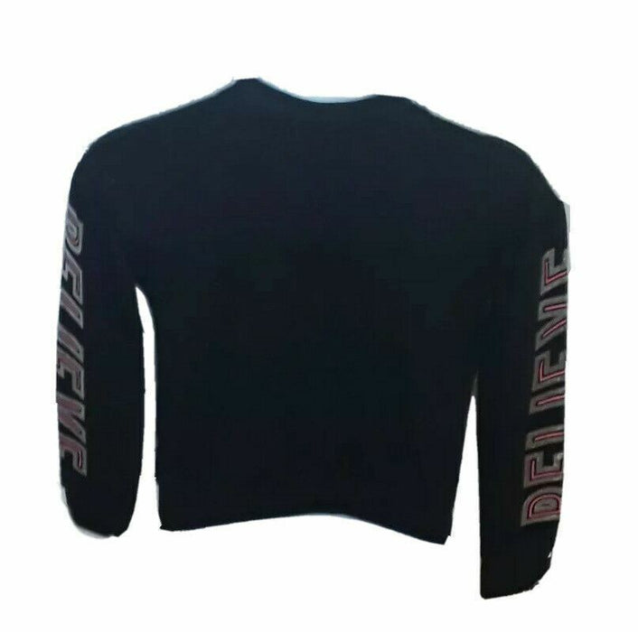 Beatuees Black "Always Dream" Long Sleeve 3 Way Screen Top (Size: M)