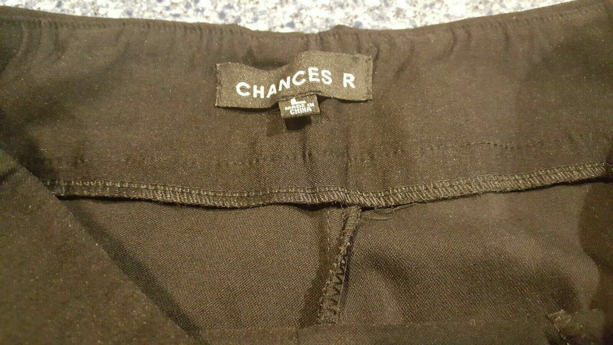 Chances R Pants | Black Cozy High Rise Leggings |Black (Size: Large) 3% Spandex