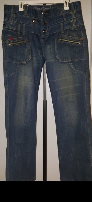 Young Republic Men's Blue designer Jeans (Sz 36x30)