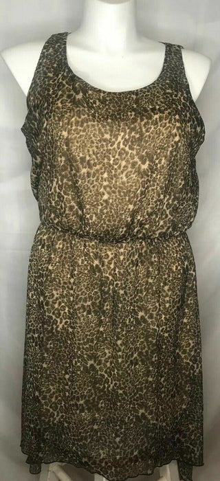 Brown Leopard Mermaid Dress (Size: 1X)