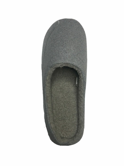 Blue Star Memory Foam Park Avenue Sherpa Grey Slippers Men (Size: X-Large 12-13)