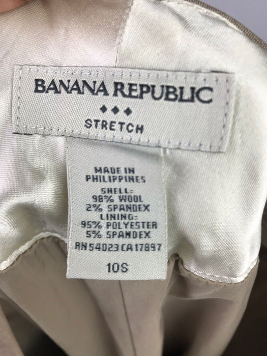 Banana Republic Stretch | Hampton Wool Beige Slacks | Women's (Size: 10S)