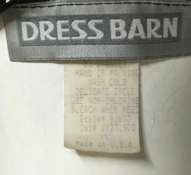 Dress Barn Black & White Short Sleeve Round Neck Top (Size: M)