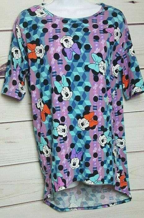 Lularoe Multicolored Tunic Minnie Mouse Top (Size: XXS)