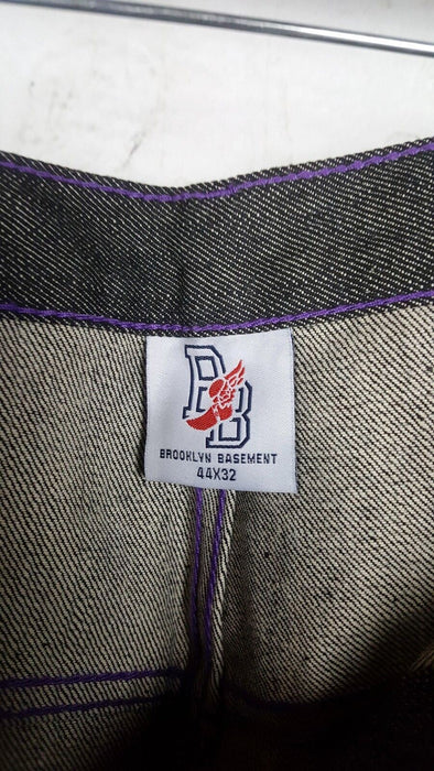 Men's Big & Tall Brooklyn Basement Dusty Black & Purple Jeans (Size: 44x32)