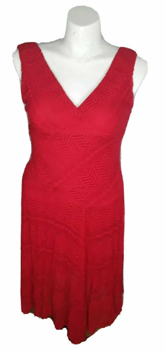 Rabbit Design Red Lace Sleeveless V-Neck Dress (Size: 4)